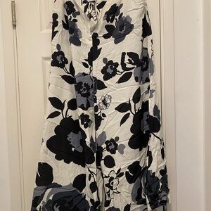 Anthropolgie x Tracy Reese Floral Black and Gray Pants